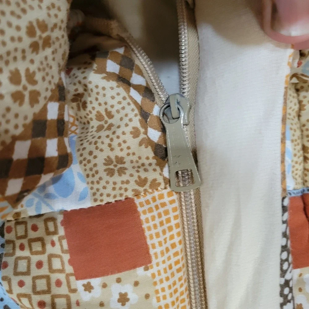 Vintage 70's Sleeping Bag Zip Up‎ Blanket patchwork